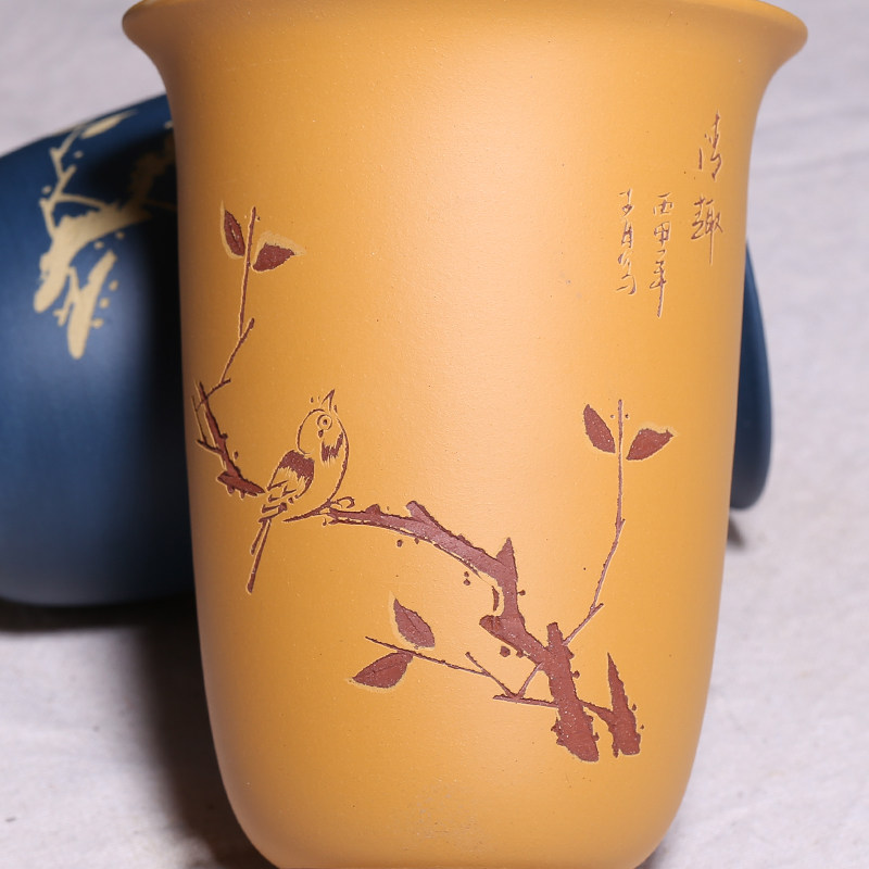 宜兴紫砂花盆包邮绿植花卉兰花盆精品双色小花盆多肉盆栽植物花盆