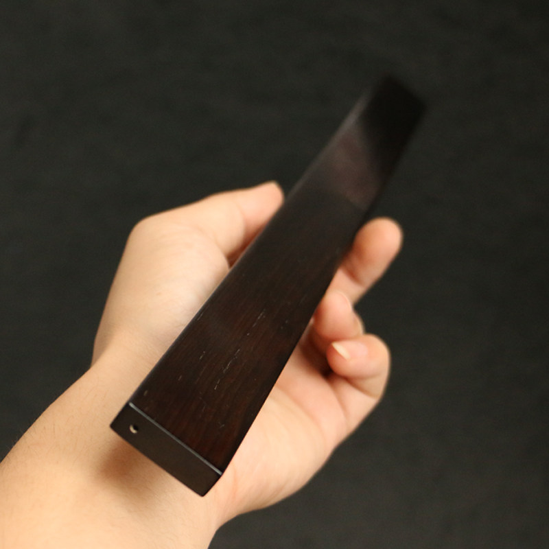 精品纯手工精磨黑檀木戒尺教鞭木质紫光檀镇尺家用家规教棍送老师