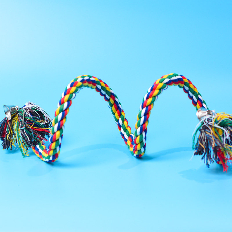 大中小型鹦鹉攀爬绳棉绳 宠物鸟类啃咬玩具秋千吊绳 站架鸟笼配件