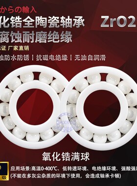 耐高温防水全陶瓷氧化锆轴承 6810 6811 6812 6813 6814 6815 SH