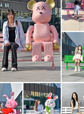玻璃钢卡通动物座椅雕塑户外休闲公园椅幼儿园林景区商场美陈摆件