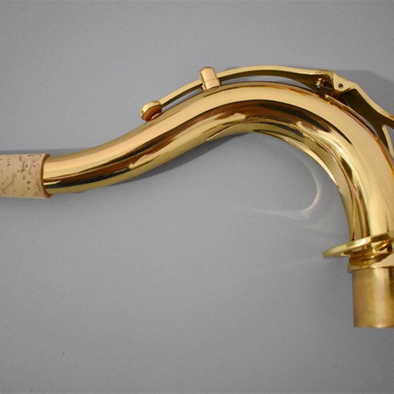 特惠中音萨克斯弯脖脖管嘴子二节管降E调萨克斯配件纯铜漆金