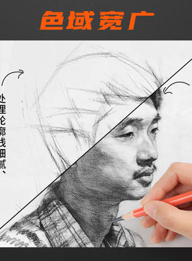 奈特牌素描碳笔 美术生专用绘图工具 HB 2B 4B 石墨铅笔 14B 软中
