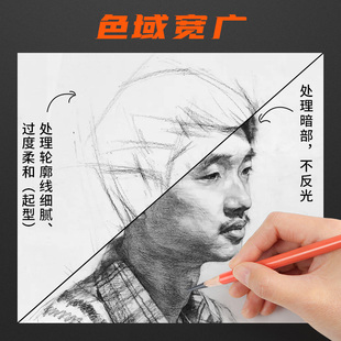 奈特牌素描碳笔 美术生专用绘图工具 HB 2B 4B 石墨铅笔 14B 软中