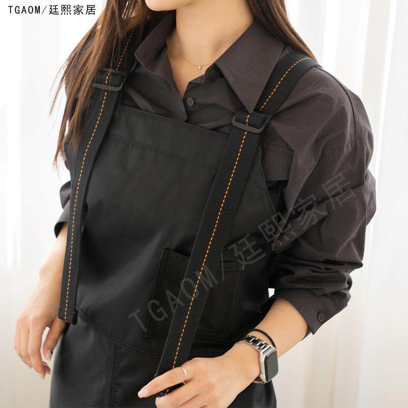 防水围裙夏季薄款咖啡师美发厨房家用餐饮专用工作服定制logo印字