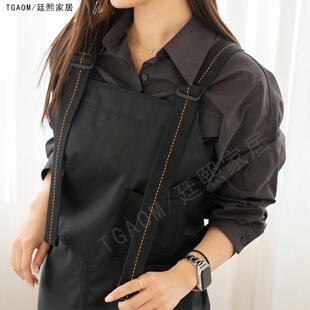 防水围裙夏季薄款咖啡师美发厨房家用餐饮专用工作服定制logo印字