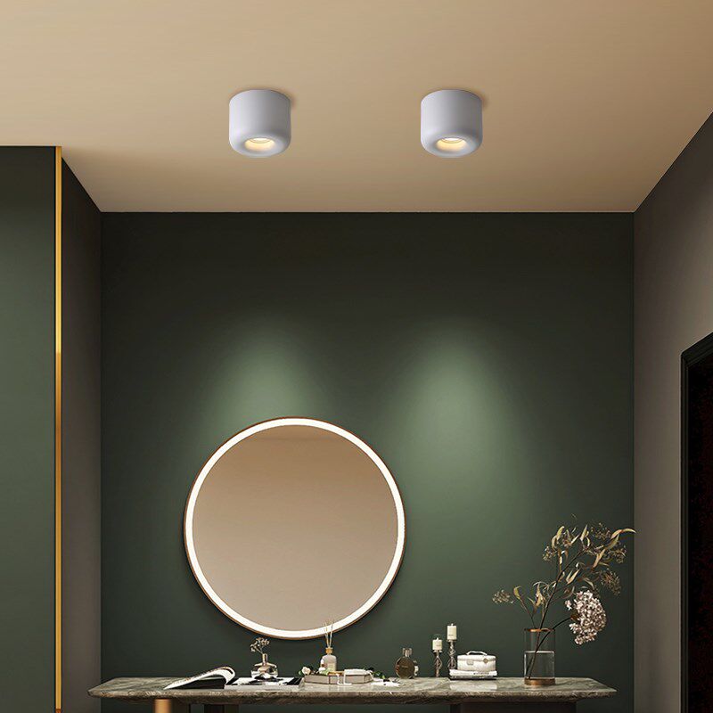 led明装筒灯免开孔客厅背景墙无主灯卧室入户玄关过道走廊天花灯