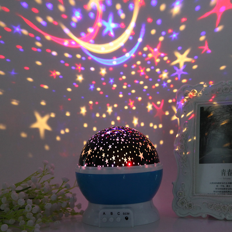少女公主房间布置儿童生日装饰七彩旋转星星灯彩灯闪灯串灯满天星