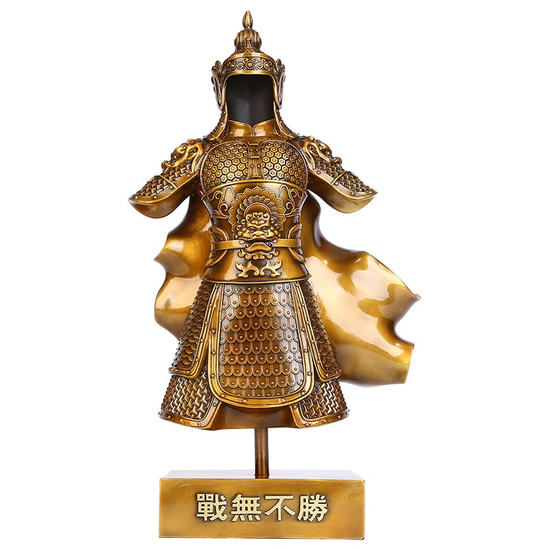 黄铜铠甲摆件将军《战无不胜》家居办公室装饰品摆设铜工艺品礼品
