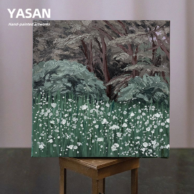 YASAN 纯手绘抽象风景油画客厅大幅装饰画卧室艺术挂画玄关肌理画