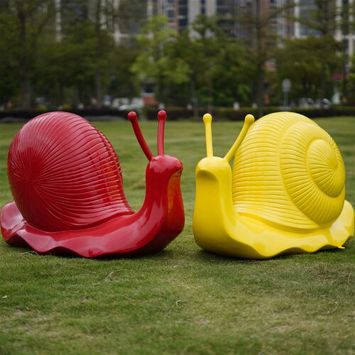 玻璃钢抽象蜗牛雕塑摆件售楼部营销中心庭院幼儿园草坪造景装饰品