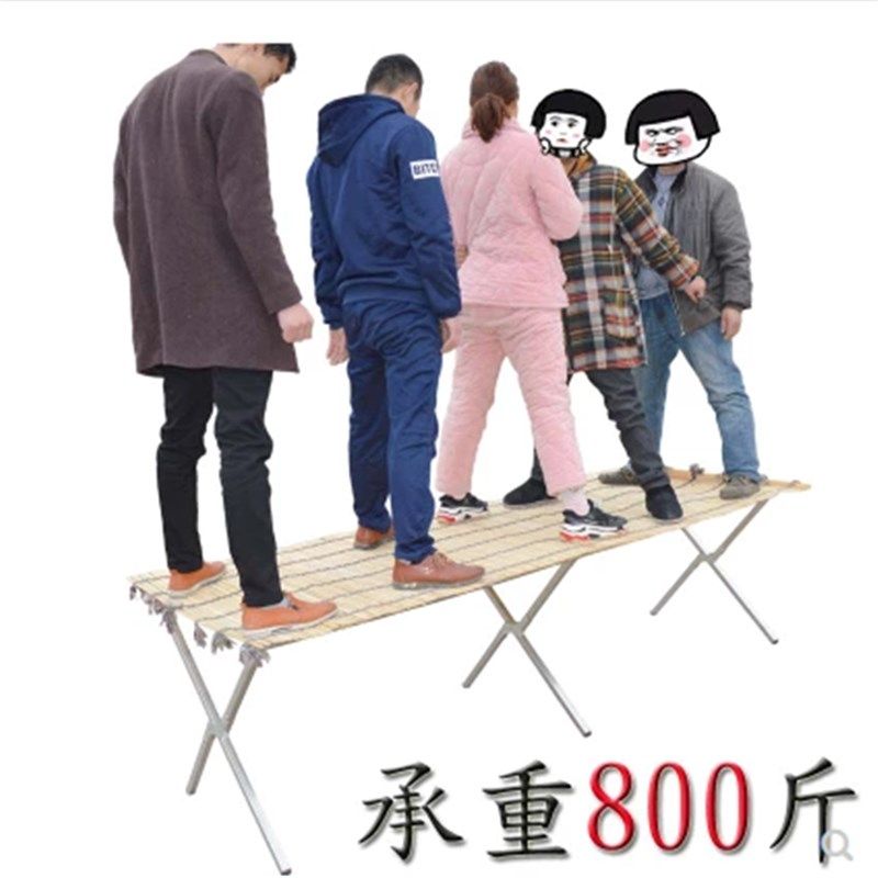 车载地摊货架子折叠夜市竹席摆饰品挂衣服水果多功能展示桌便携床