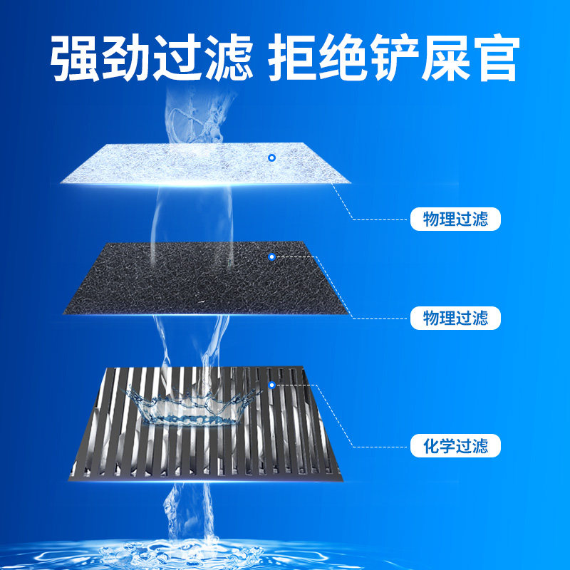 乌龟滤材龟缸过滤器盒净水养龟免换水循环系统低水位浅水吸粪神器