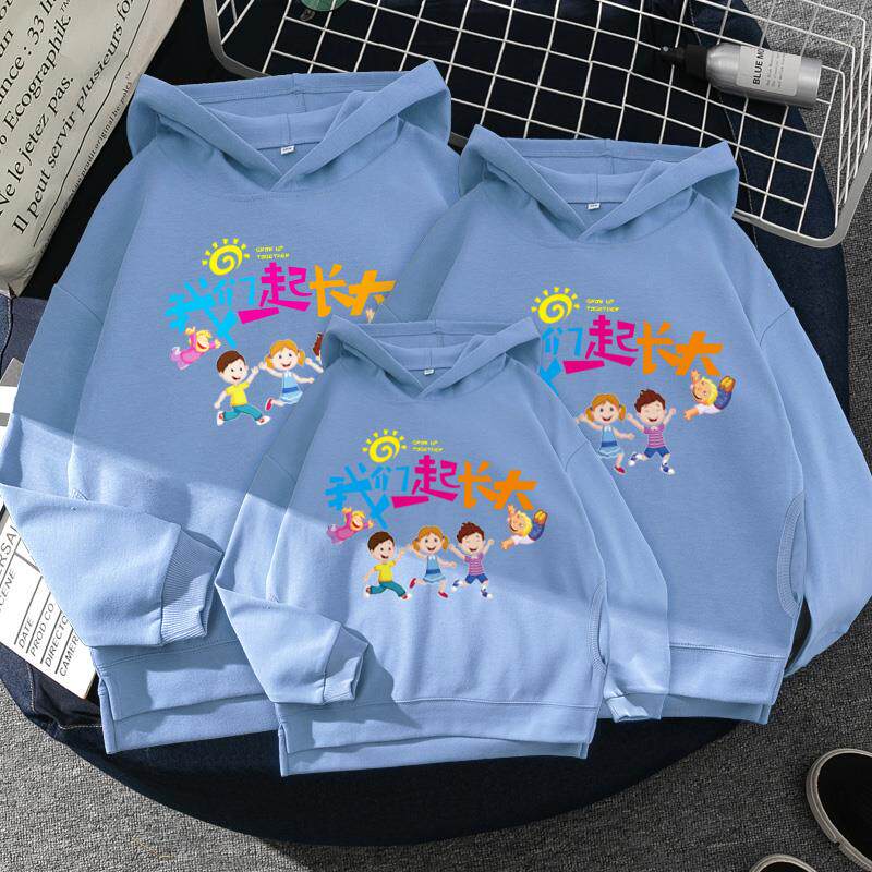 特别亲子装一家四口2026新款春装卫衣春秋季幼儿园班服戴帽衫外套