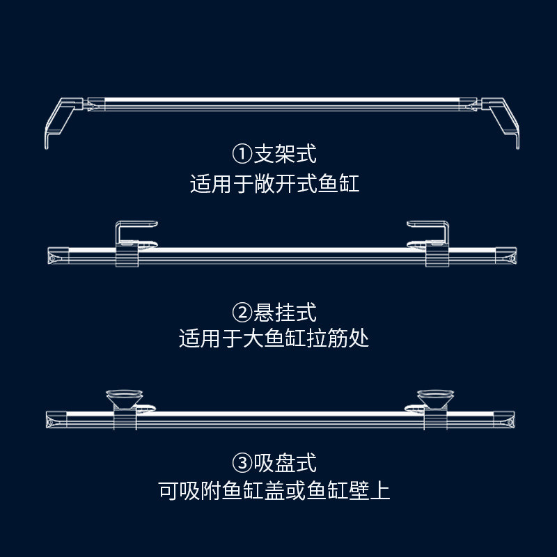 森森LED水草灯专业照明灯水草缸鱼缸护眼灯防水灯全光谱超薄高透