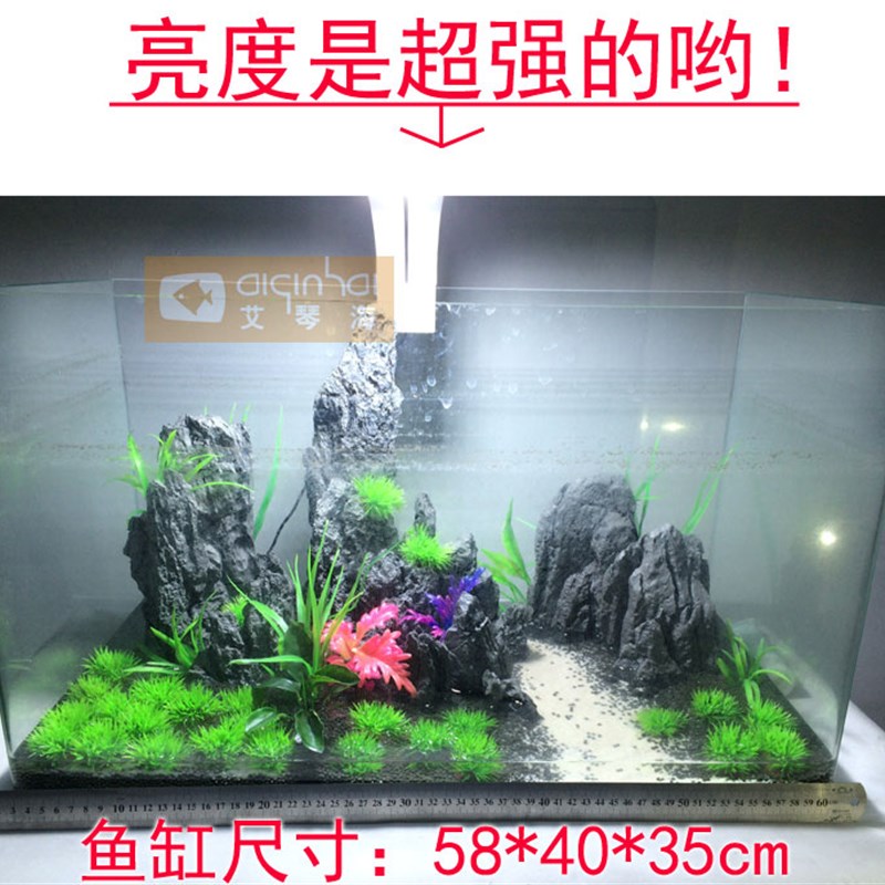 新款鱼缸灯架水族箱照明灯水族LED小夹灯水草灯迷你节能鱼缸夹灯