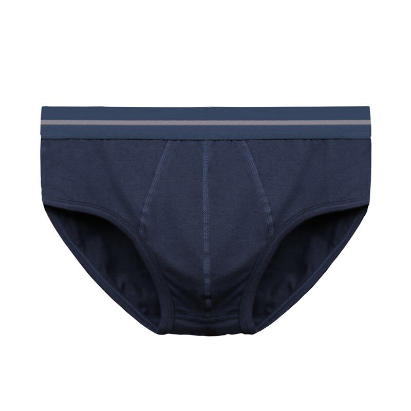 3件装透气男内裤青年三角裤纯棉大码底裤黑蓝灰白色不勒大腿裤头