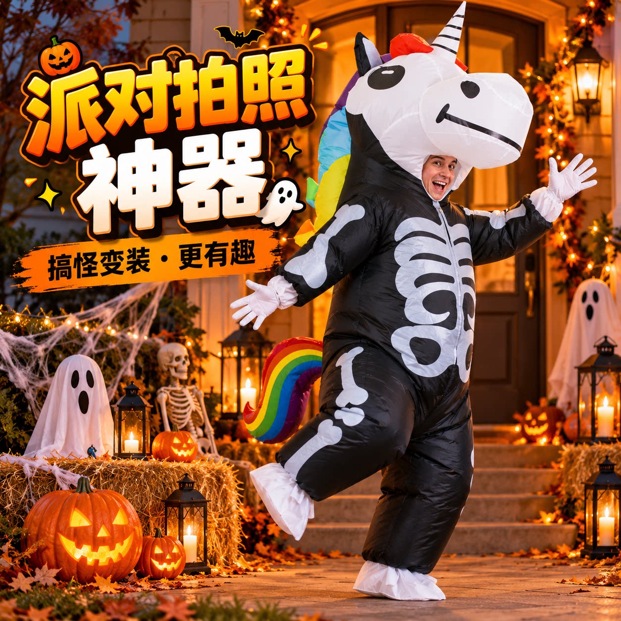 万圣节充气服儿童服饰搞怪衣服