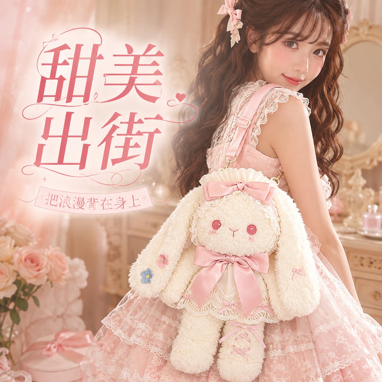 lolita芭蕾公仔可爱小兔子玩偶