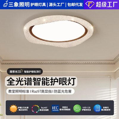现代简约高透水晶砂卧室吸顶灯