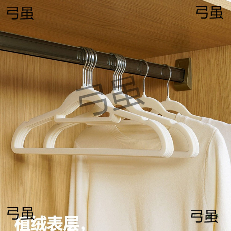 几仓植绒衣架无痕防滑防肩角挂衣撑衣柜收纳整理师衣撑子图片