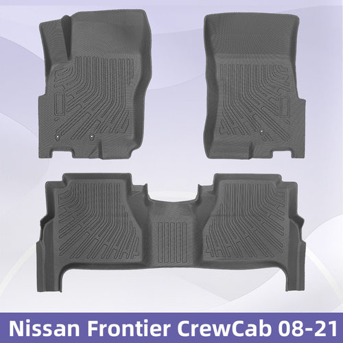 适用于Nissan Frontier Crewcab 2008-2021TPE脚垫3D全天候材质