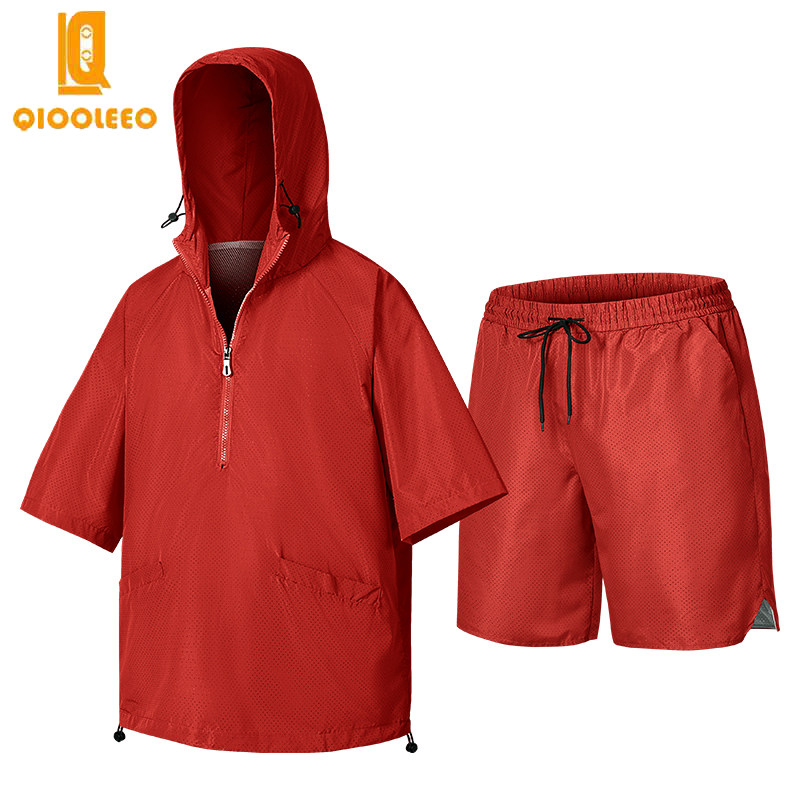 QIOOLEEO美式机能男短袖套装