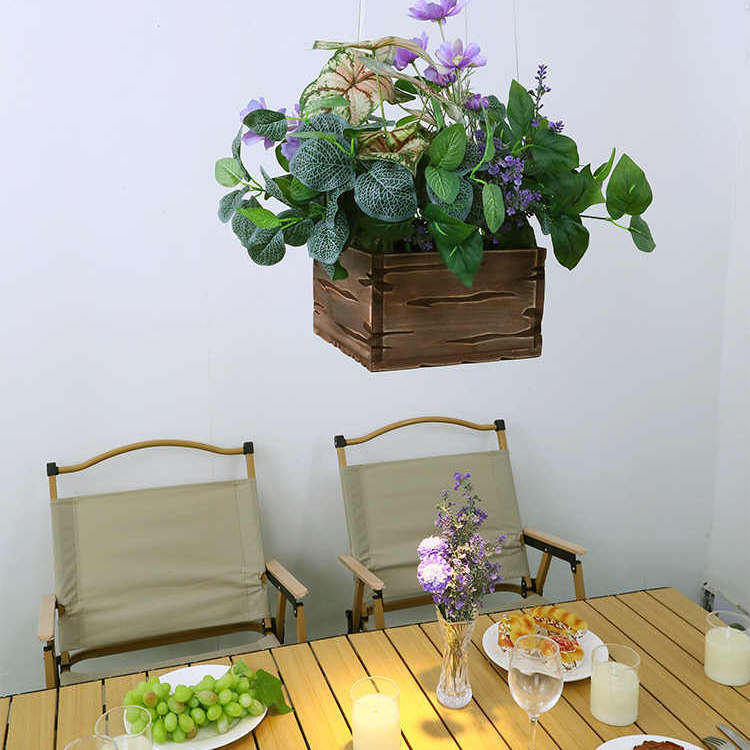 民宿吊灯创意植物装饰灯花园餐厅圆桌灯宴会厅甜品店工业风繁花灯
