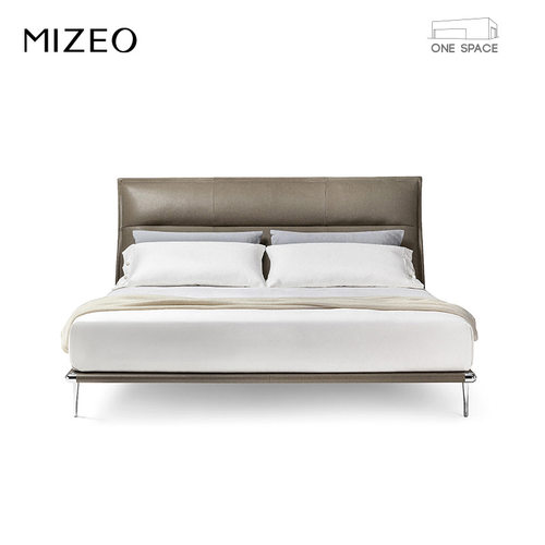 QS月光床MIZEO 米卓/高端意式轻奢真皮床 现代简约双人床 1.8米卧
