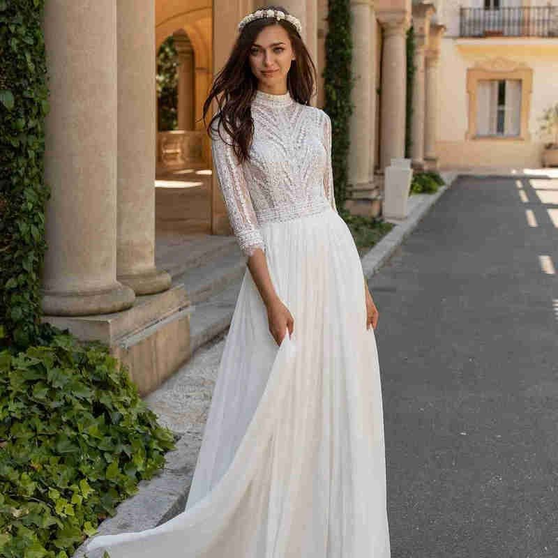 白色连衣裙2025春季新款订婚生复古优雅小婚纱裙子出门纱轻礼服女