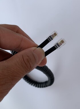 RJ9电话线 4p4c电话手柄线电话听筒线 3.66米 高弹力不打结不变形