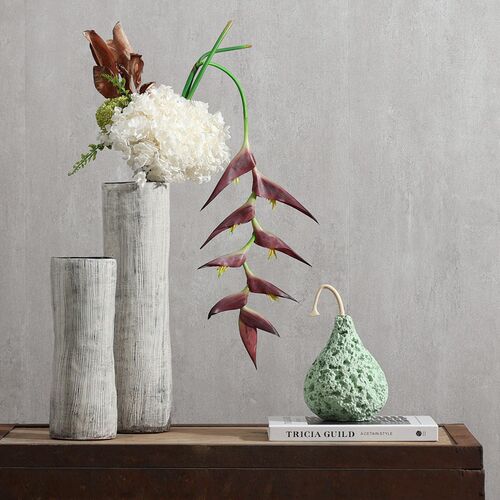 灰色侘寂风新中式陶瓷花瓶摆件客厅花艺插花装饰样板间售楼部软装