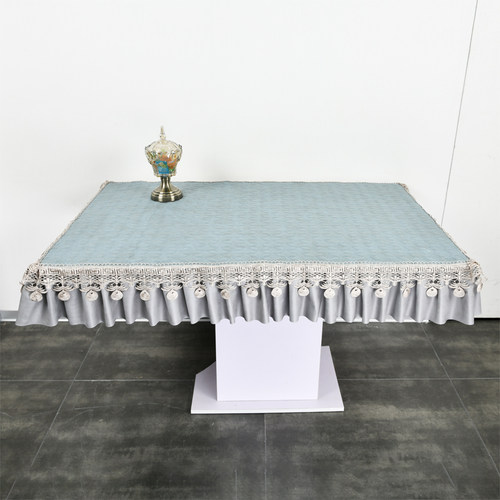 定制欧式餐桌椅子科技布防尘罩餐椅垫椅套家用桌布艺长方形盖巾