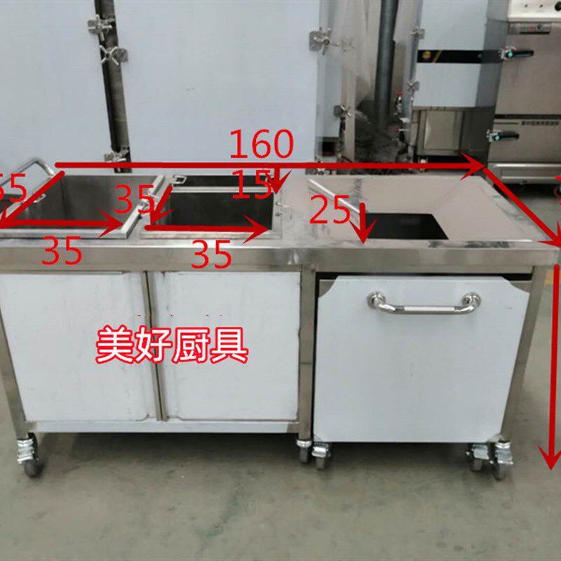 不锈钢收残车收残台收餐车两用推车饭店食堂垃圾车碗碟收集车