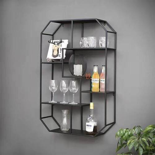 墙上书架置物架壁挂墙收纳柜卧室墙面创意格子客厅酒架吊柜墙壁柜