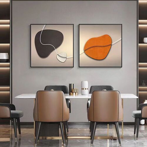简约走廊餐厅大气画创意几何壁画轻奢风客厅饭厅餐桌墙面装饰挂画