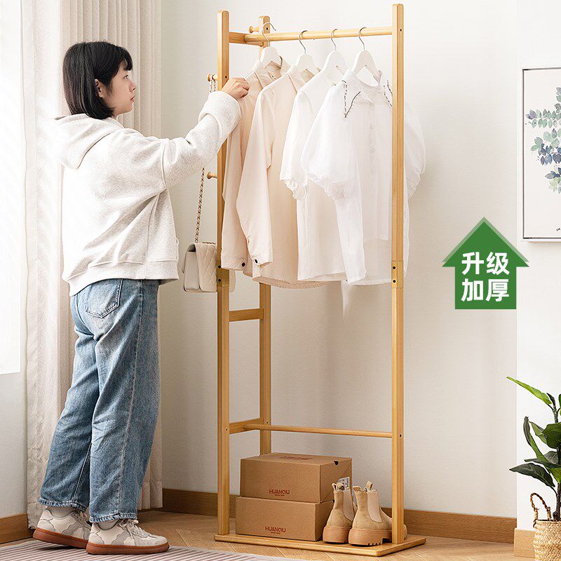 挂衣架落地式衣帽架床边卧室晚上放脱下的衣服神器晾衣置物架衣柜