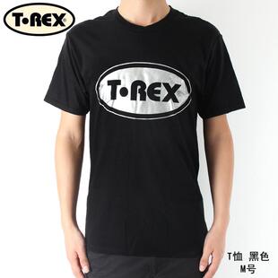 T-REX T恤短袖男女款圆领宽松休闲上衣黑色夏装修身宽松夏季