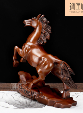 铜匠仁紫铜马摆件纯铜马到成功家居装饰品客厅办公室开业礼品摆设