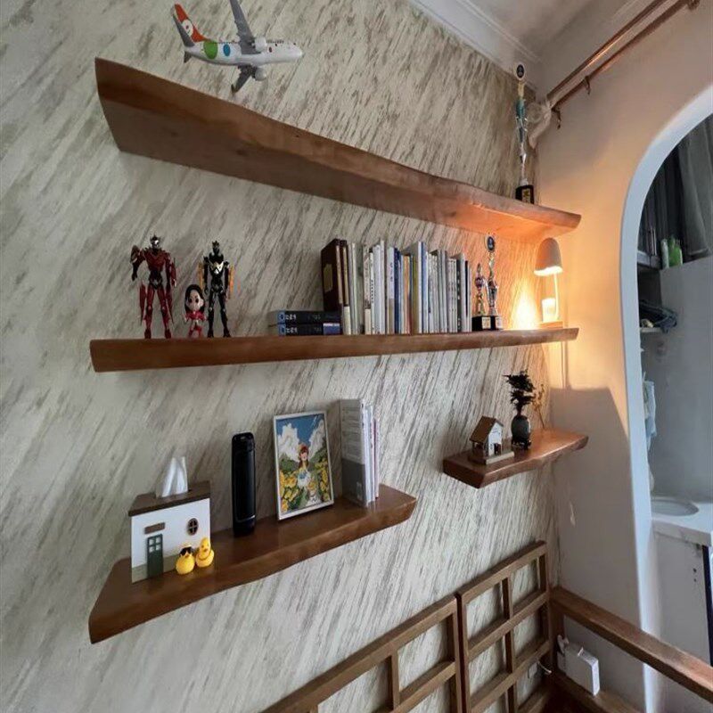 上墙置物架墙上货架层板挂墙书架隔板展示收纳背景墙装饰
