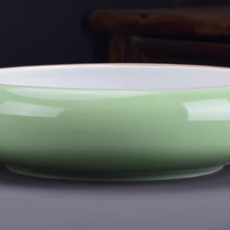 粗陶烟灰缸大号超大25cm 家用新中式复古办公果皮垃圾茶渣艾灰缸