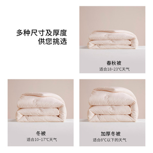 通用纯棉单双人被芯秋冬冬被保暖透气 全棉提花大豆被子春秋被四季
