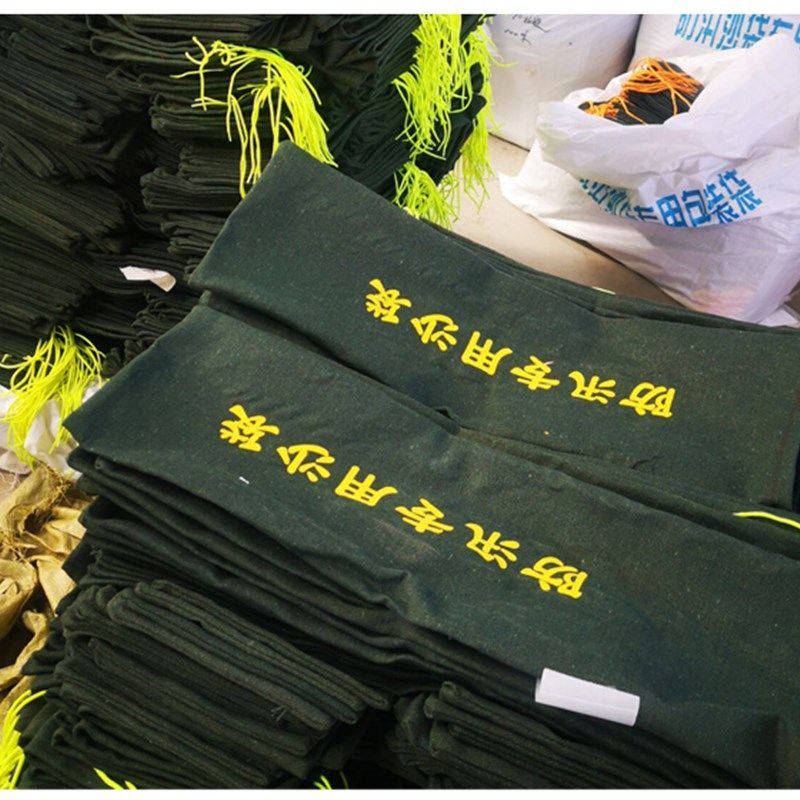 防汛专用沙袋整包100条应急防洪沙袋挡 帆布沙袋加厚防水沙袋空袋
