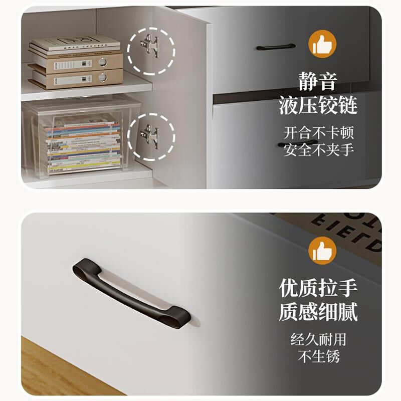 实木电视柜小户型一体靠墙储物书柜2024新款客厅简约壁柜背景墙柜