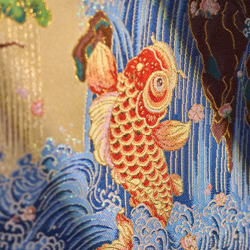 鱼跃龙门南京云锦研究所高档装饰画非遗挂画升迁升职升学礼品送人