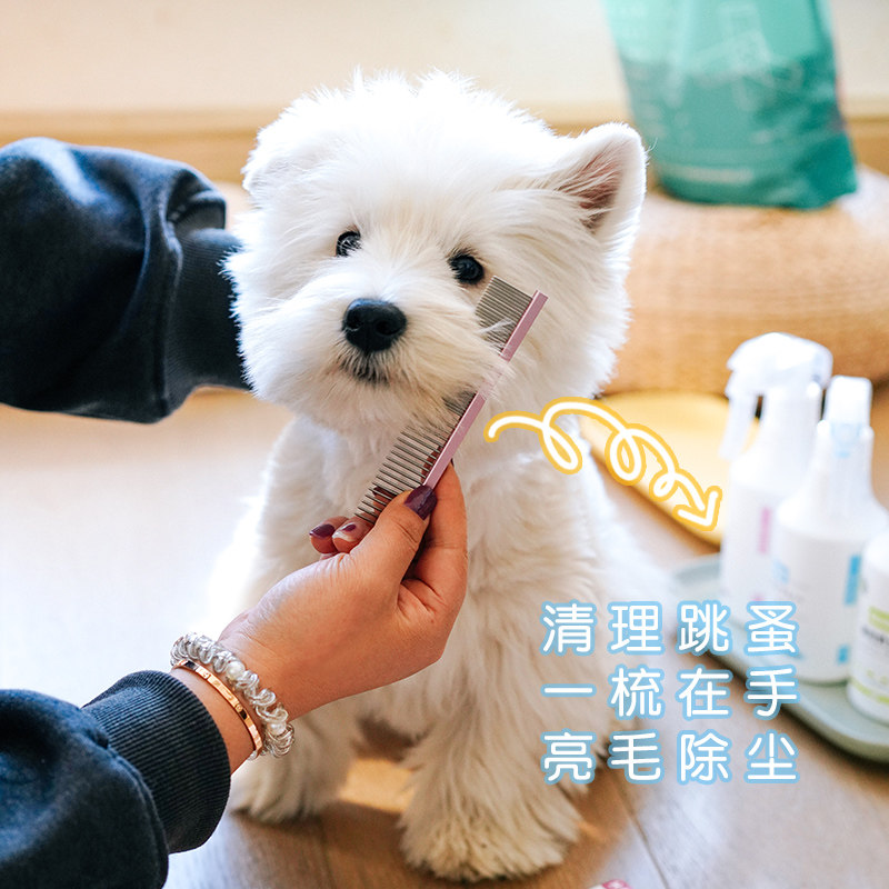 狗狗排梳面梳钢梳狗猫咪梳子泰迪嘴毛梳美容针梳开结布偶猫毛梳