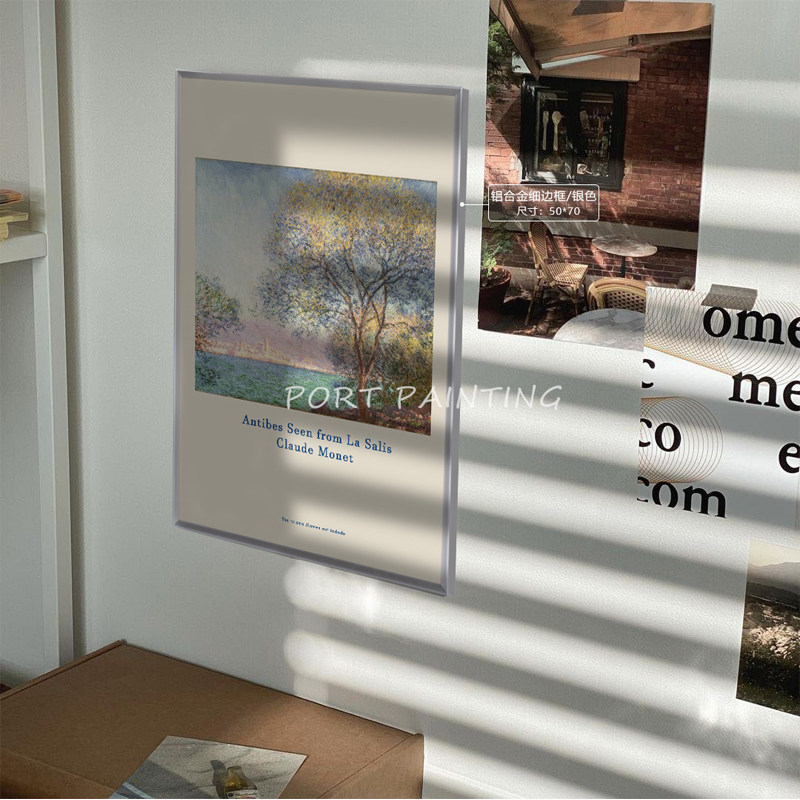 港画 印象派装饰画小众油画印刷摆件风景治愈系挂画莫奈卧室床头