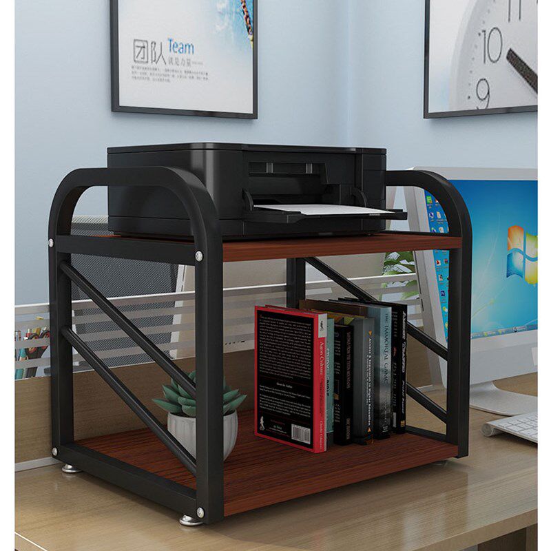 放打印机的置物架桌面快递电脑桌子上可移动双层打印机增高架子
