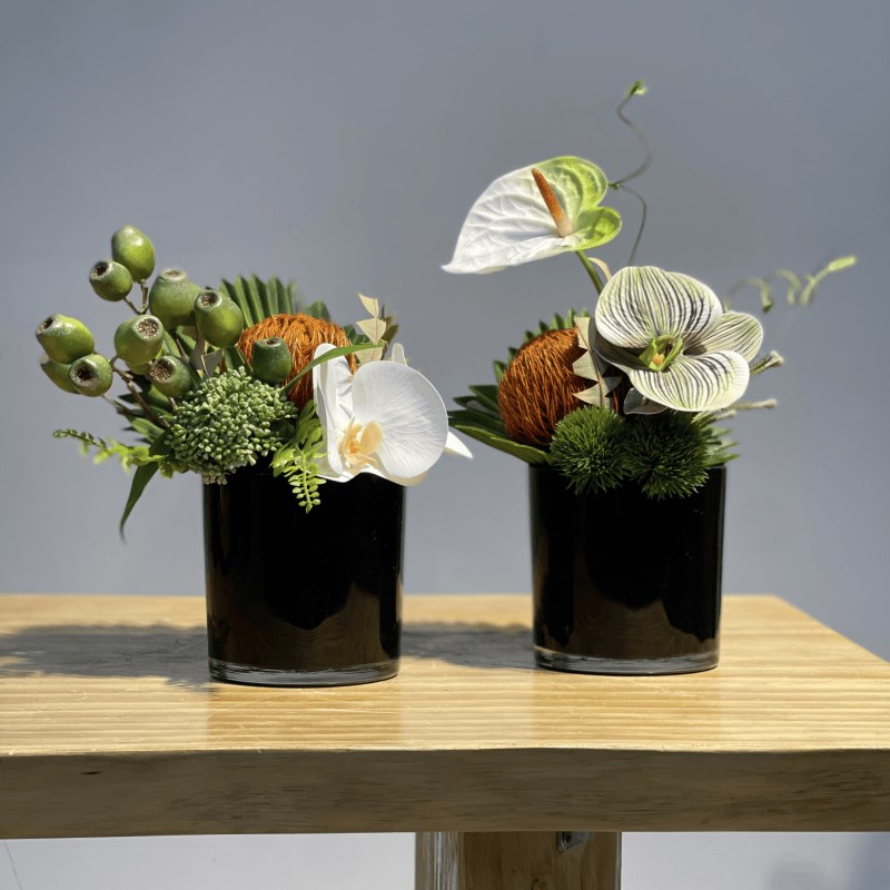 简约时尚玻璃花器插花 花植空间家居民宿酒店样板房餐厅拍摄道具