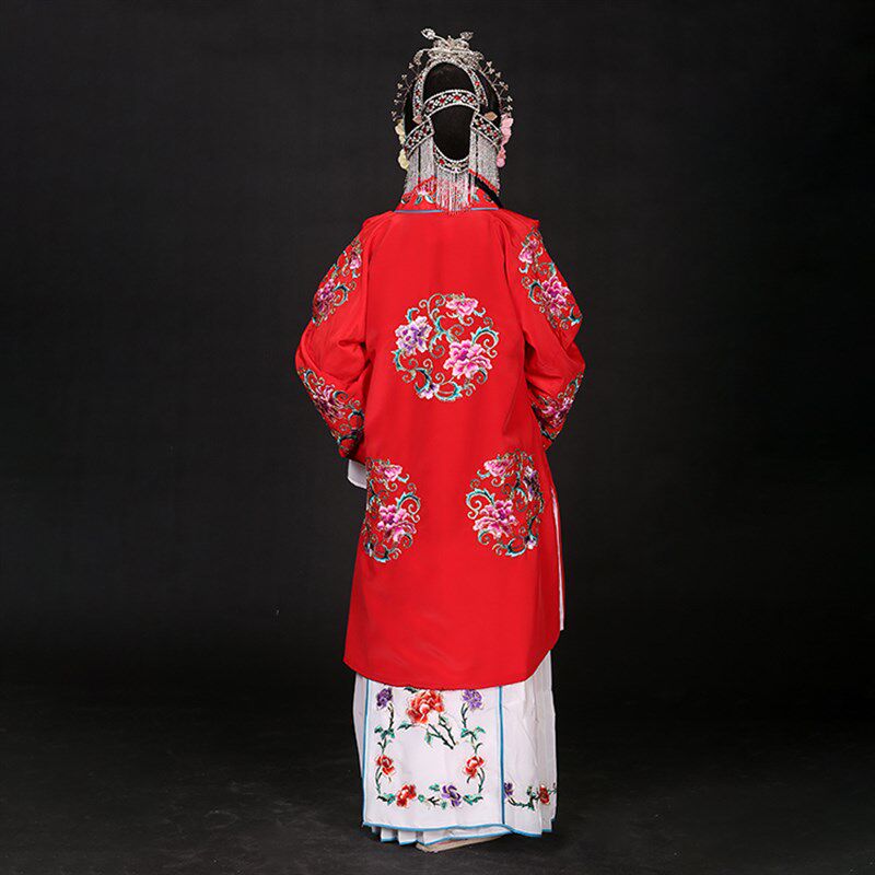 儿童女团花披 京剧戏曲花旦舞蹈演出服装青衣锁麟囊薛湘灵戏服
